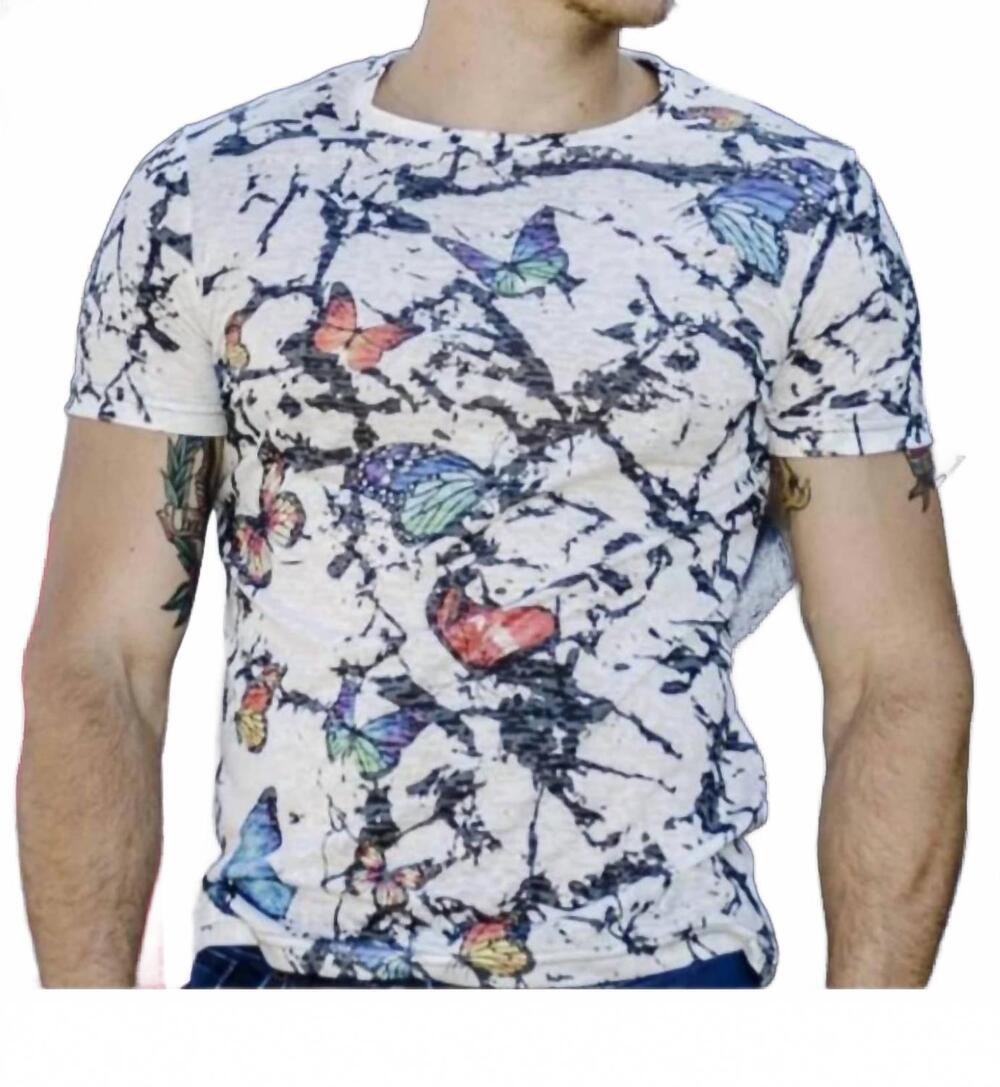 NEW EIGHT X butterflies print t-shirt in white